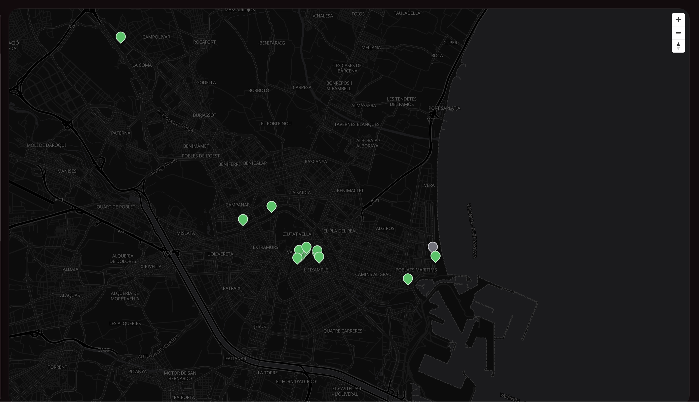Mapa en tiempo real